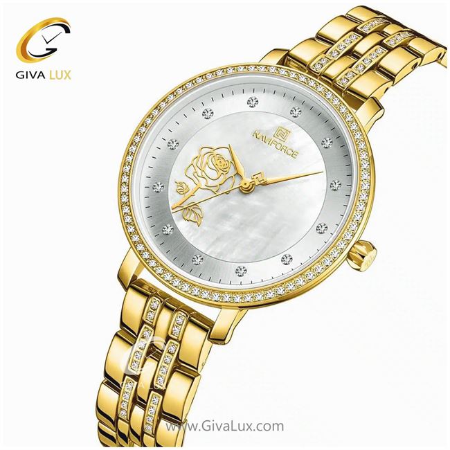 ساعت مچی زنانه بند فلزی طلایی ناوی فورس مدل NF5017 388_5017 (7).jpg